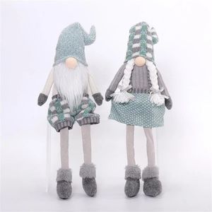 Adorable Dangle Leg Tomte <b>Gnome</b> Pair 64cm <b>Large</b> Handmade Holiday Gift for Home Office Decor - Product Image 2