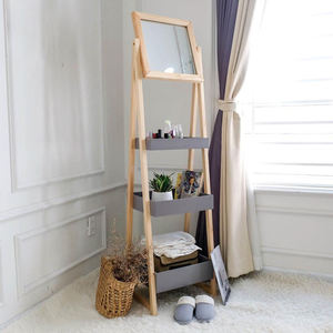 Espejo rectangular de madera para decoración del hogar - Product Image 1