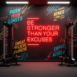 Letrero de Neón 'Eres Más Fuerte que tus Excusas', Letrero de Neón Grande para Pared de Gimnasio, Ideas para Gimnasio, Letrero Motivacional para Ejercicio, Decoración para Gimnasio - Product Image 3