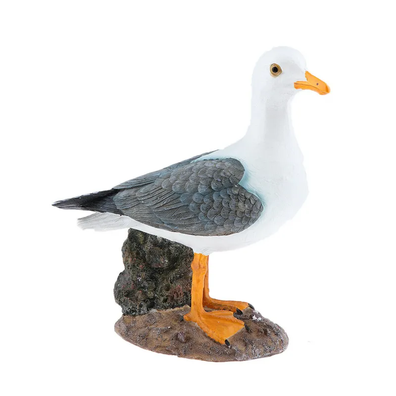 Resin Ornament/Figurine - 22cm STANDING SEAGULL Bird/Seaside/Wildlife 