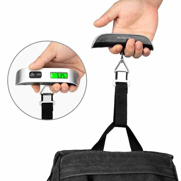2023 Hot Selling Travel Bag 50kg ABS Digital Hanging Luggage Scale Portable Handheld Weighing Device for Kitchen Use