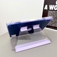 Étui de protection transparent rotatif à 360° avec fonction veille/réveil automatique pour tablette iPad (A16) 10e génération 10,9 pouces et 11e génération 11 pouces