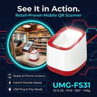 Escáner de Códigos de Barras 2D de Escritorio UMG-FS31 con Decodificación Rápida, CMOS 640X480, Omnidireccional, USB, Lector de Códigos QR para Punto de Venta Minorista y Pagos Móviles