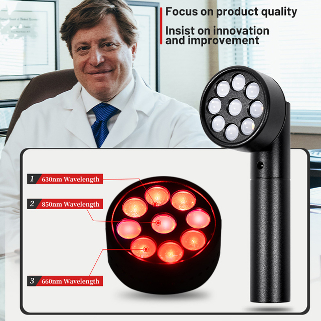 Handheld 660nm & 850nm Infra Red LED Face & Body Light Therapy