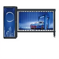 Barrière publicitaire intelligente à moteur sans balais en alliage d'aluminium à commande à distance et détection radar pour le contrôle des parkings