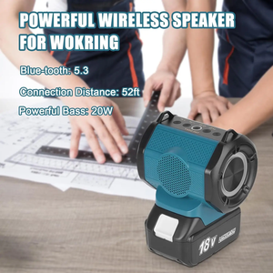Portable Cordless Speaker Fit <b>for</b> Makita 18v Battery with USB-A/C Charging <b>for</b> Jobsite Camping & Parties - Product Image 4