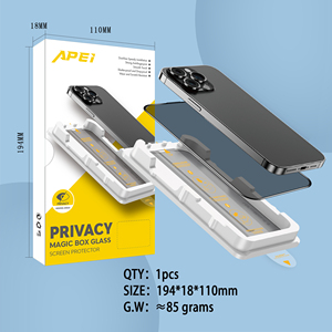 Bộ dán kính cường lực chống nhìn trộm 9H tự động, không bụ<span class=keywords><strong>i</strong></span>, dễ lắp đặt Magic John dành cho <span class=keywords><strong>iPhone</strong></span> 15 16 17 Pro Max Plus XR - Product Image 2
