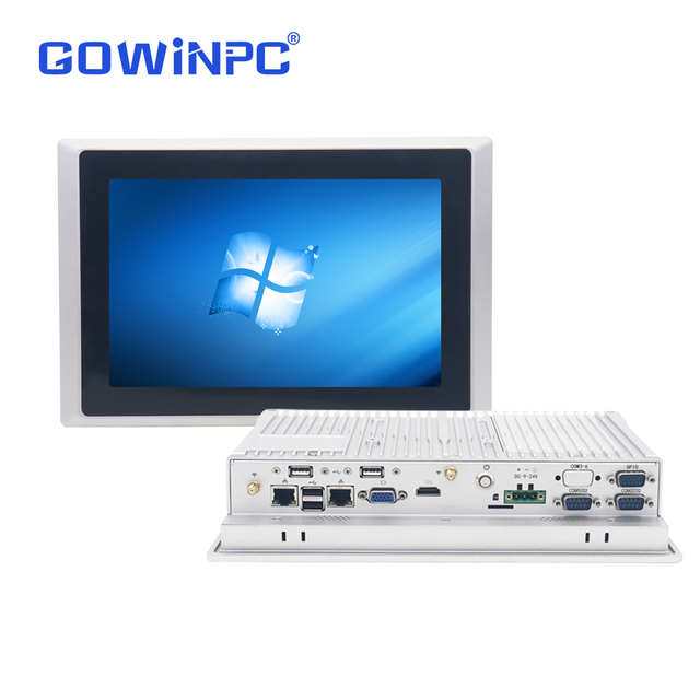 10.1 Industrial Panel PC with VGA & for | Universal Display Dual LAN & COM | Windows 10 Intel Celeron SSD+HDD | GOWINPC GW-101