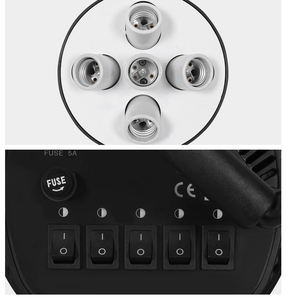 ขาตั้ง E27โลหะขนาด60x90ซม. สำหรับไฟ2ม. ที่วางโคมไฟแบบ5-in-1สำหรับเซ็ตชุดอุปกรณ์ถ่ายภาพสำหรับสตูดิโอ - Product Image 3