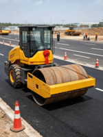 Vente Flash : Rouleau compresseur vibrant à tambour unique de 8 tonnes, compacteur de sol et d'asphalte de haute qualité à prix d'usine