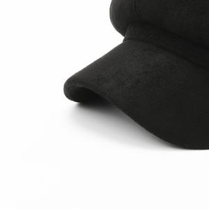 가을 겨울 남자 여자 영국 스타일 아첨 다목적 패션 야구 모자 여러 가지 빛깔의 솔리드 스웨이드 팔각형 베레모 모자 - Product Image 4