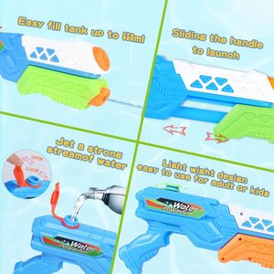 Krachtige 500Ml Plastic Super Soaker Unisex Lange Afstand Waterpistool Voor Kinderen En Volwassenen Voor Zomer Zwembad En Strandfeest - Product Image 4