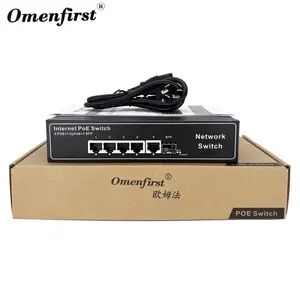 Poe Switch 4 Port 1000M 1SFP Alle Gigabit Netwerk Switch Unmanaged Ethernet Switch 1 Uplink Poort