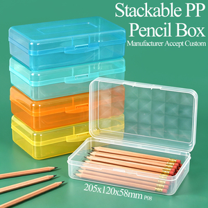 SUNSHING Stackable PP Pencil <b>Box</b> Stylish Teacher Containers <b>Box</b> Office Supplies Stationery Organizer for <b>Pens</b>, Markers, Crayons - Product Image 1