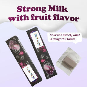 Venta al por mayor personalizado suave tofe azúcar leche caramelo crema <span class=keywords><strong>confitería</strong></span> nueva uva melocotón fruta sabor tableta caramelo OEM - Product Image 3