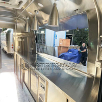 7x13 'chariots de restauration rapide de café de crème glacée mobile personnalisé remorque de camion de nourriture en acier inoxydable entièrement équipée avec cuisine complète à vendre