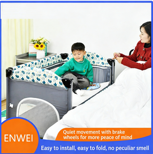 Corralito Portátil para Bebé con Cambiador Desmontable, <span class=keywords><strong>Cuna</strong></span> de Viaje Plegable con Ruedas, <span class=keywords><strong>Cuna</strong></span>, Cesta para Bebé, <span class=keywords><strong>Cuna</strong></span> Portátil - Product Image 1