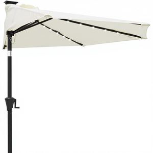 Ombrellone da Esterno Helios&<span class=keywords><strong>Hestia</strong></span> 9 Piedi con Illuminazione LED, Mezzo Palo, Alimentazione Solare, Inclinabile, per Giardino, Terrazza e Arredamento Esterno - Product Image 1