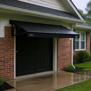 Black Polycarbonate <b>Door</b> <b>Canopy</b> 94.1 X 35.4 In Waterproof For Other <b>Doors</b> - Product Image 2