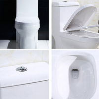 WC monobloc Ovs Soft Close avec couvercle en PP, siphon en S, cuvette de 305 mm, blanc, chasse d'eau puissante, en vente