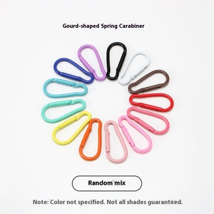 Mosquetón en forma de calabaza amarilla Macaron, hebilla de gancho rápido, venta al por mayor de fábrica, Material de aleación, llavero de Metal pintado - Product Image 6