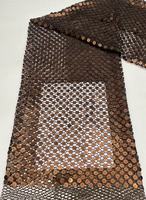 Tissu en dentelle à paillettes brillantes multicolores très vendu