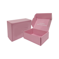 KM kundenspezifischer druck papier-versandkarton versandboxen wellpappe geschenkversandkartons versand papier rosa verpackungsboxen