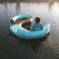 Schwimmbad schwimmt aufblasbarer schwimmender Karten tisch und Stühle Aufblasbare schwimmende Liege