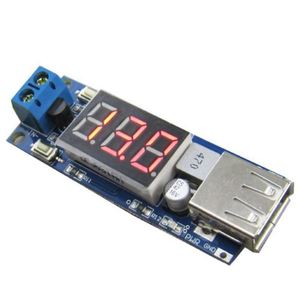 ตัวแปลงไฟ DC-DC โมดูลลดแรงดันไฟฟ้า ปรับแรงดันได้ 4.5-40V 12V เป็น 2A พร้อมพอร์ตชาร์จ USB และจอแสดงผล LED แสดงแรงดันไฟฟ้า - Product Image 1