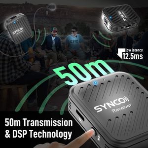 <span class=keywords><strong>SYNCO</strong></span> Engragal ระบบไมโครโฟนไร้สาย,2.4GHz สัมภาษณ์ชุดรับไมค์คอปกกล้องวิดีโอไมโครโฟน - Product Image 5