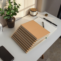 Libretas Organizadoras Diarias Espiraladas Kraft A5, 60 Hojas, Tapa Dura, Papel Personalizado - Marca MS, Regalo/Negocios/Oficina