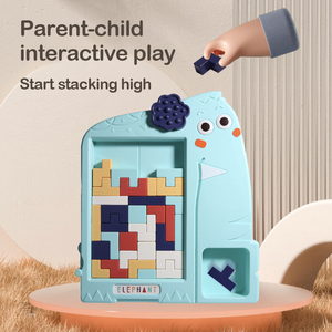 Juguete Educativo de Bloques de Construcción con Diseño de Elefante, Rompecabezas de Mesa para Niños, Aprendizaje Temprano - Product Image 4