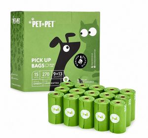 Scented Biodegradable Dog Poop Bags Lavender Fragrance Leak Proof Thick Disposable Pet Waste Bags on Roll - Product Image 1