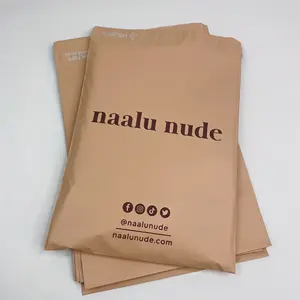 Prix d'usine, enveloppes poly mat nude personnalisées avec logo imprimé, sacs d'expédition pour vêtements, emballage poly pour livraison - Product Image 6