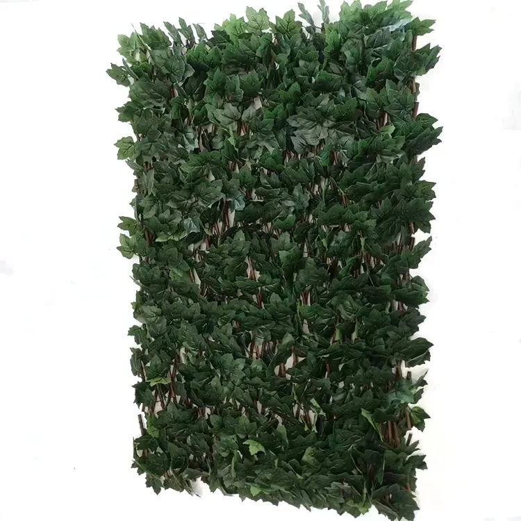 Cercas de madeira expansíveis para jardim, cerca artificial IVY, 1m x 2m, madeira de salgueiro