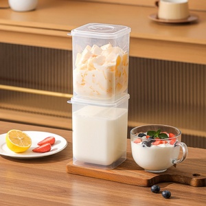 Boîte de conservation réfrigérée en plastique réutilisable avec logo/couleur personnalisés, pour yaourt, fermentation, fruits, flocons d'avoine, pour la cuisine - Product Image 4