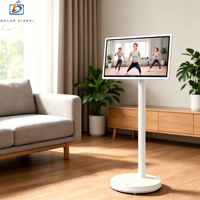 Layar Poster Digital Android OEM Putih 27 inci, Wireless Casting, Live Streaming, All-in-One, Sentuh 10 Titik