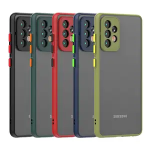 Top qualité Coloré Bouton Peau Tactile Sentiment Translucide Mat Givré Cas de Téléphone pour Xiaomi 11 Lite 5G NE 11T - Product Image 1