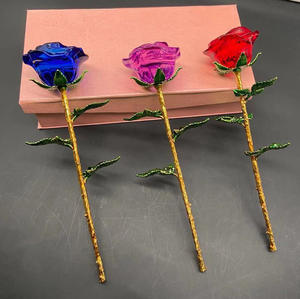 क्रिस्टल गुलाब सोने के साथ स्टेम Bomboniere एहसान MH-H0137 - Product Image 2