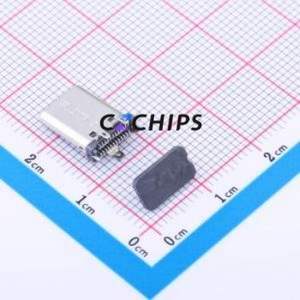 HC-ACM008-1A1H1K003-0HR <b>USB</b> <b>Connector</b> SMD <b>Connector</b> ( <b>Connector</b> Type: Type-C )( Gender: Male )( Mounting Type: Vertical Mount ) - Product Image 2