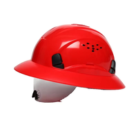Casque de sécurité industriel à bord complet de type circulaire à fentes certifié ANSI/EN Forte, 6 points de suspension, en HDPE ABS, pour le sauvetage