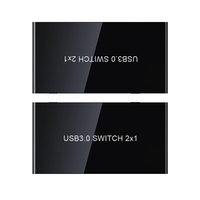 Commutateur USB 3.0 2 entrées 4 sorties Commutateur de partage USB 3.0 Hub de commutateur KVM à distance IR pour souris, clavier, scanner, imprimante