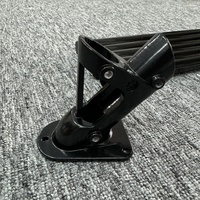 Vente en gros de mât de drapeau d'intérieur noir de 6 pieds en acier inoxydable étanche support de mât de drapeau extérieur haut et poulie pour l'extérieur