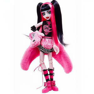 Monster High <b>Doll</b> Pink Hair Black Outfit Role <b>Play</b> Toy For Girls 4-6 Years - Product Image 1
