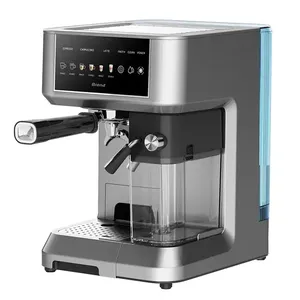带牛奶起泡罐的浓缩咖啡机可拆卸水箱带蒸汽棒的半自动咖啡机