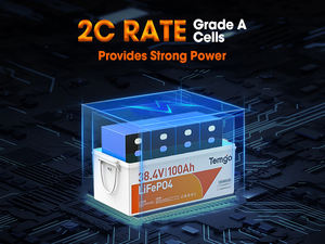 36V 100Ah Lithium-Batterie für Golfcarts mit LCD-Bildschirmanzeige, integriertem Smart BMS und Bluetooth, 48V 105Ah Golfcart-Batterie - Product Image 4