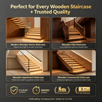 Kit d'éclairage LED pour escalier à détecteur de mouvement 24V, système d'éclairage complet pour marches avec télécommande et contrôle par interrupteur
