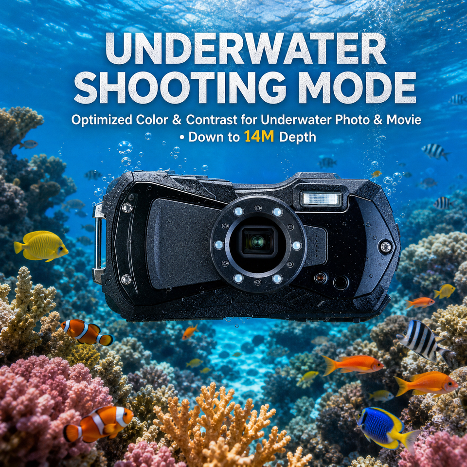 Black Waterproof Digital Microscope Camera CMOS Outdoor Tough Camera ...