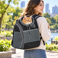 Sac à dos de transport portable en PVC pour animaux de compagnie Zheng Xin avec fermeture à ceinture, respirant, grande capacité, pour chat, vente en gros