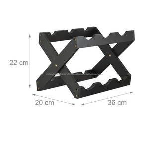 ชั้นวางไวน์โลหะสำหรับ6ขวดที่วางเบียร์ทำจากไม้แบบตั้งโต๊ะสำหรับบาร์และโรงแรมสำหรับงานปาร์ตี้ - Product Image 4